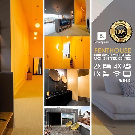 Luxury Penthouse & Terrace - Mons City Center Exteriér fotografie